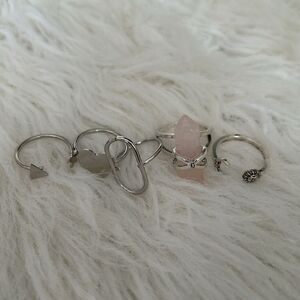 Silver rings- size 8